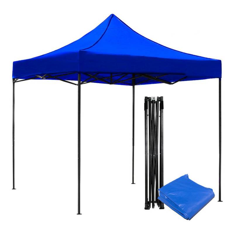 JARDIMEX - Toldo Plegable Jardimex 2x3 Carpa Impermeable Protección UV Azul