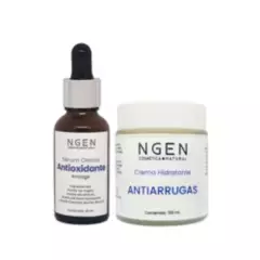 COSMETICA NATURAL NGEN - Serum Antioxidante y Crema Antiarrugas con Ácido Hialurónico