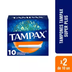 TAMPAX - Pack 2 Tampones Tampax Super Plus 10un