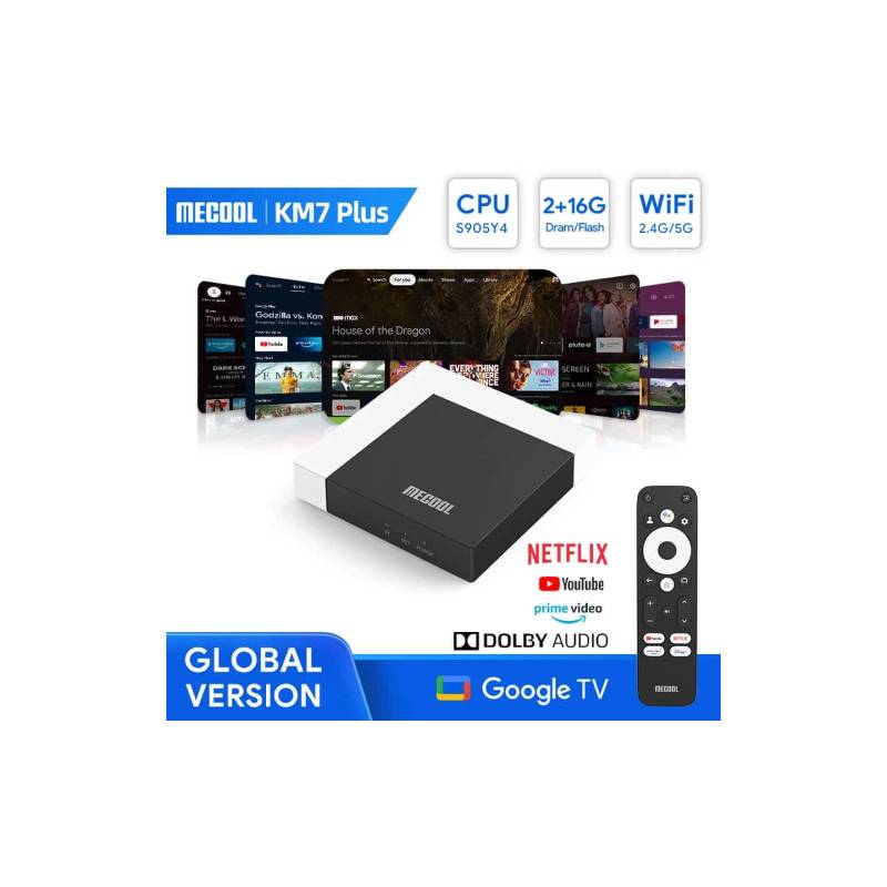 Android TV Box 11.0, MECOOL KM7 Plus Smart TV Box 4K Argentina