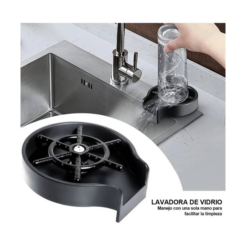 GENERICO - Lavador Automático Para Copas Vasos Tazas Cocina Limpia Enjuagador