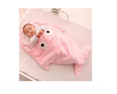Saco De Dormir Tiburon Para Bebés Manta Rosa