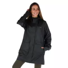 BUFFALO CHILE - Chaqueta Impermeable Raincoat Negro Mate Mujer