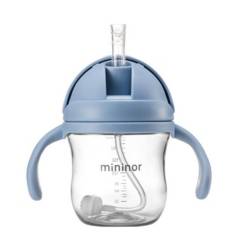 MININOR - Vaso Con Bombilla Mininor 220 ml - Azul