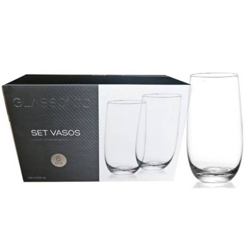 Glasso Set de 6 Vasos Cristal