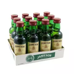 JAMESON - 12 Miniaturas Whisky Jameson Irish Whiskey (50 ml)