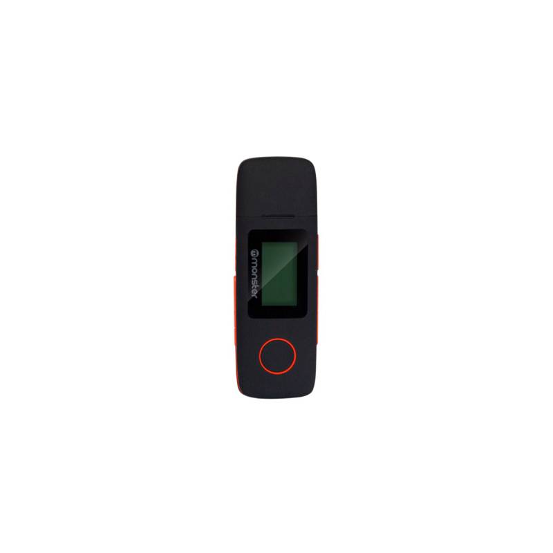 Reproductor MP3 Monster Audio, 16GB, Radio FM, Puerto microSD, Rojo