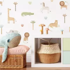 CREA TALLER - León jirafa y cocodrilo vinilo stickers deco muro dormitorio infantil
