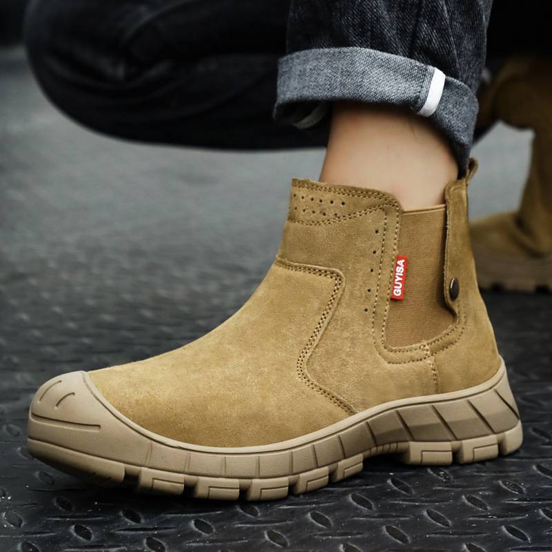 BLWOENS Zapatos de Seguridad ligeros para hombres cómodos trabajo - Khaki