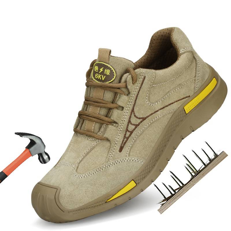 GENERICO Zapatos de Seguridad ligeros para hombres cómodos trabajo Khaki. | falabella.com