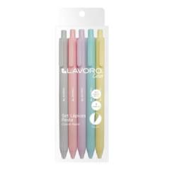 LAVORO - Set 5 lápices pasta colores pastel