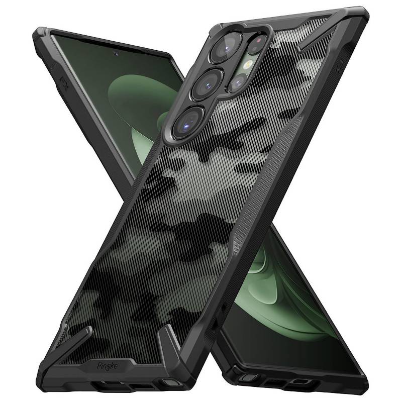 GENERICO Carcasa Ringke Fusion-X Para Samsung S23 Ultra-Camo Black
