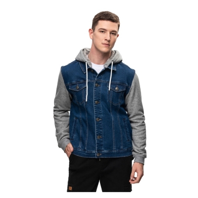 FASHION S PARK Chaqueta Hombre Denim con Gorro falabella