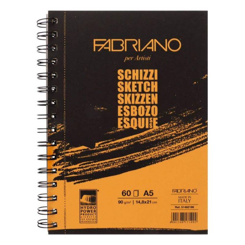 Cuaderno de Dibujo A5, Pack de 2 Sketchbook A5 en Espiral, 60