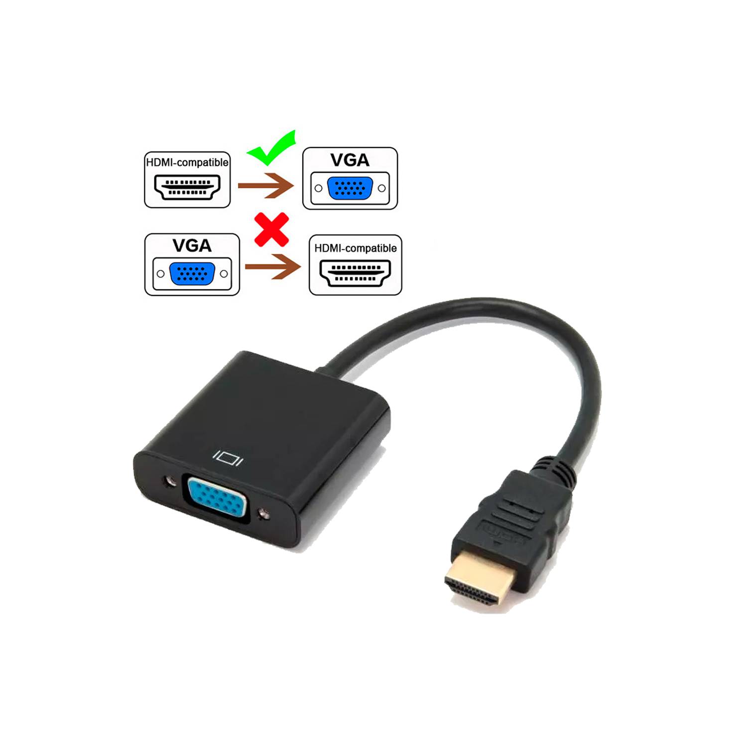 Conversor VGA a HDMI - Material escolar, oficina y nuevas tecnologias