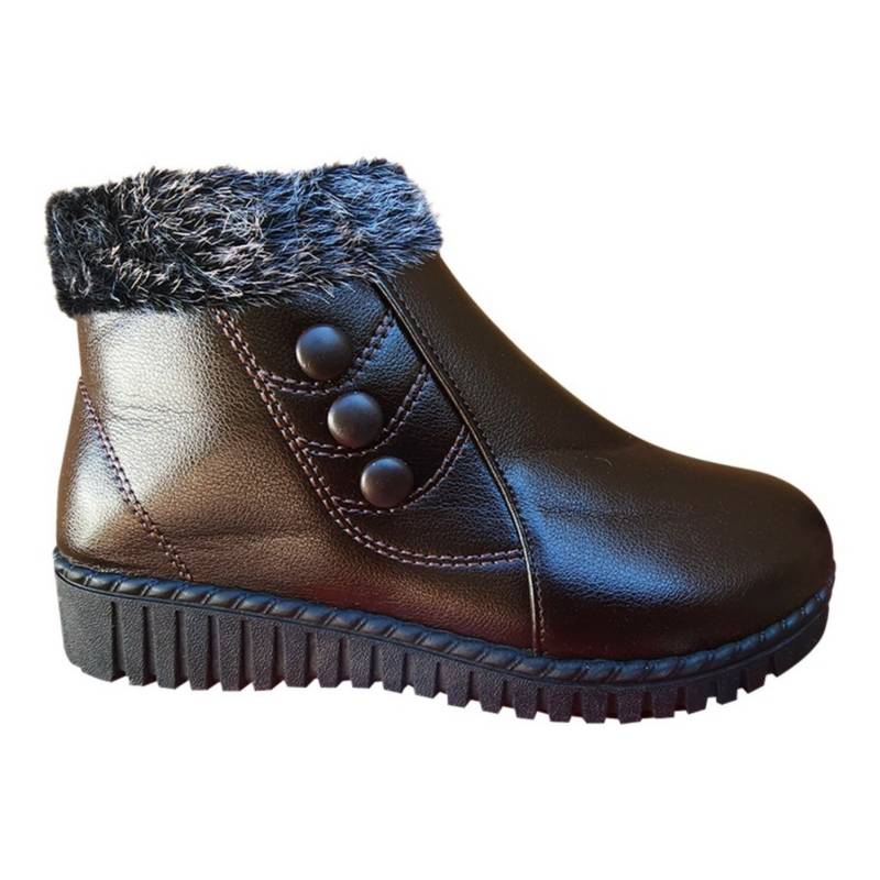 GENERICO - Zapato De Mujer Para Invierno Calido Con Chiporro Marrón - 7151