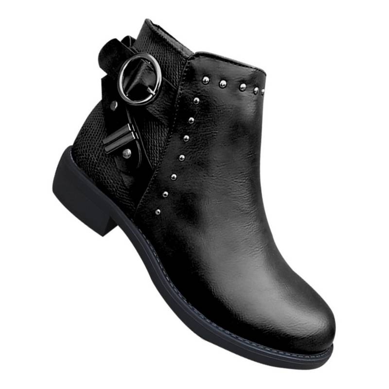  BYGYZSZ Otoño Invierno Negro PU Cuero Sintético Mujer