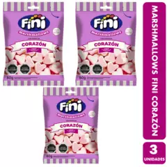 FINI - Pack De Gomitas Fini Marshmallows Corazón (pack 3 Unidades)