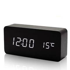 IRM - Reloj Digital de Madera Con Indicador de Temperatura