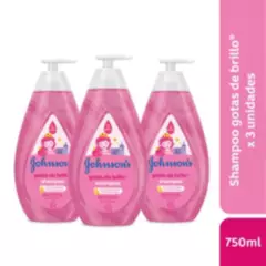 JOHNSON AND JOHNSON - Pack Shampoo Para Niños Johnson's® Gotas De Brillo 750 Ml X3 JOHNSON AND JOHNSON
