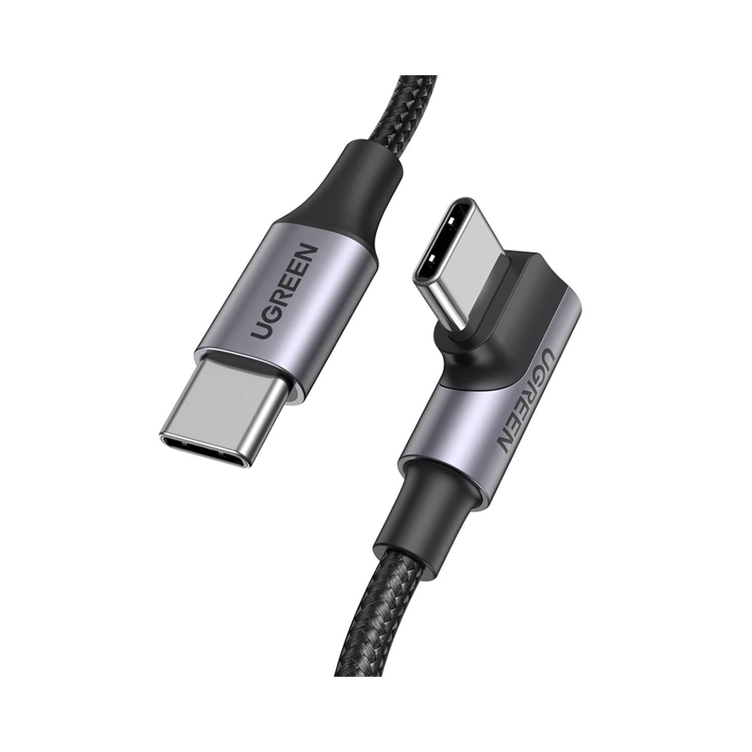 UGREEN Cable USB-C 2.0 a USB-C 2.0 Ángulo 5A Trenzado 3m UGREEN