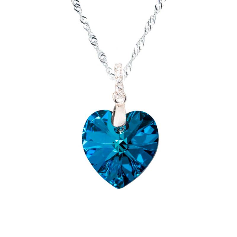 JOYAS MONTERO - Collar Gran Romance Cristales Genuinos Bermuda Blue