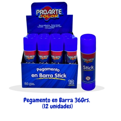 Pegamento Barra Stick 21g Caja 12 Uni. Proarte – Librería Roberto