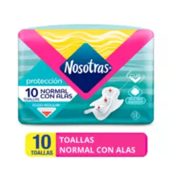 NOSOTRAS - Nosotras Toalla Higiénica Normal Suave Con Alas 10 Unidades
