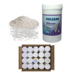 VULCANO - Cloro Granulado Vulcano Pote 1kg Pack de 20 Unidades