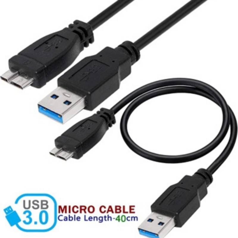 GENERICO Cable USB 3,0 macho A Micro B -Para Disco Duro Externo Hdd -  Universal