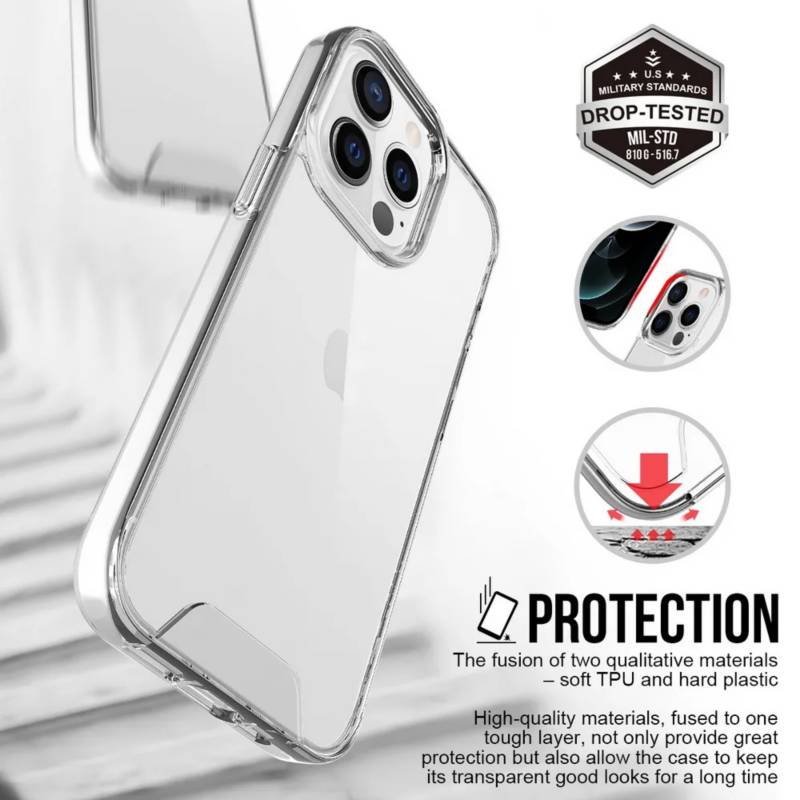 Case Carcasa Space para iPhone 14 Pro Max Transparente