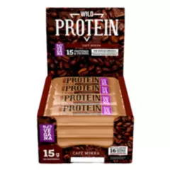 WILD FOODS - Barra Wild Protein Suplemento Sabor Café Mokka - 16 Unidades
