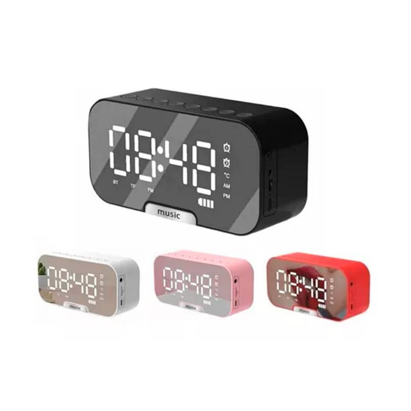 Reloj Despertador Digital Parlante Bluetooth Blanco falabella.com