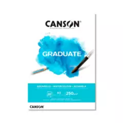 CANSON - Canson Acuarela Pad Graduate A3 250gr 20hjs - Aquarelle