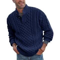 BLWOENS - Suéter casual de moda para hombres - Azul