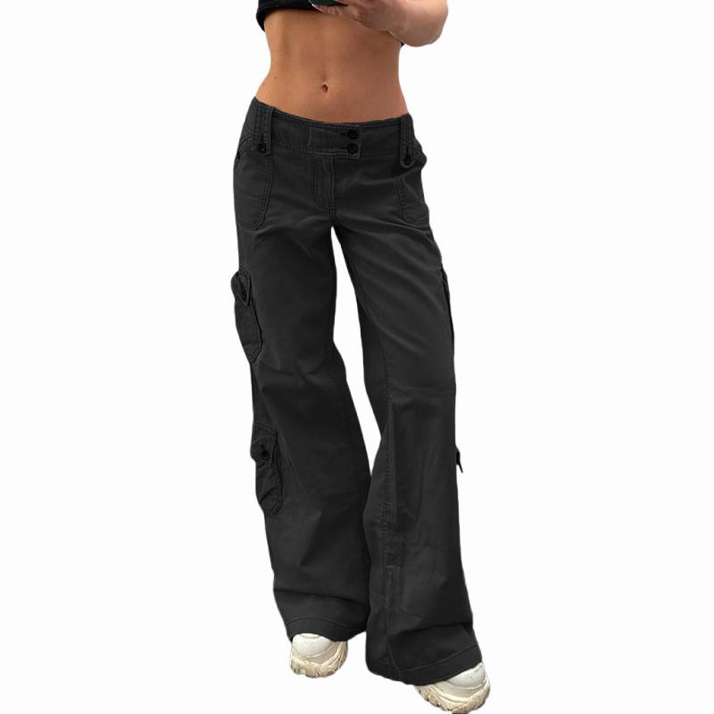 Pantalones cargo NCXFTP de cintura alta para mujer, pantalones