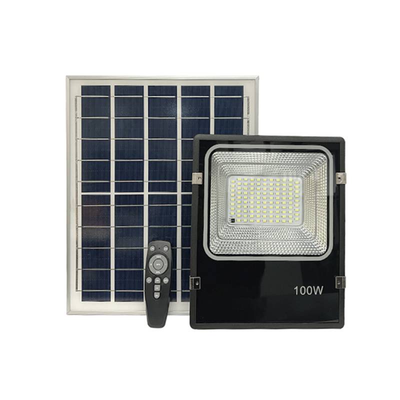 HB LEDS Foco Proyector LED Solar Con Sensor 100W Luz Fría