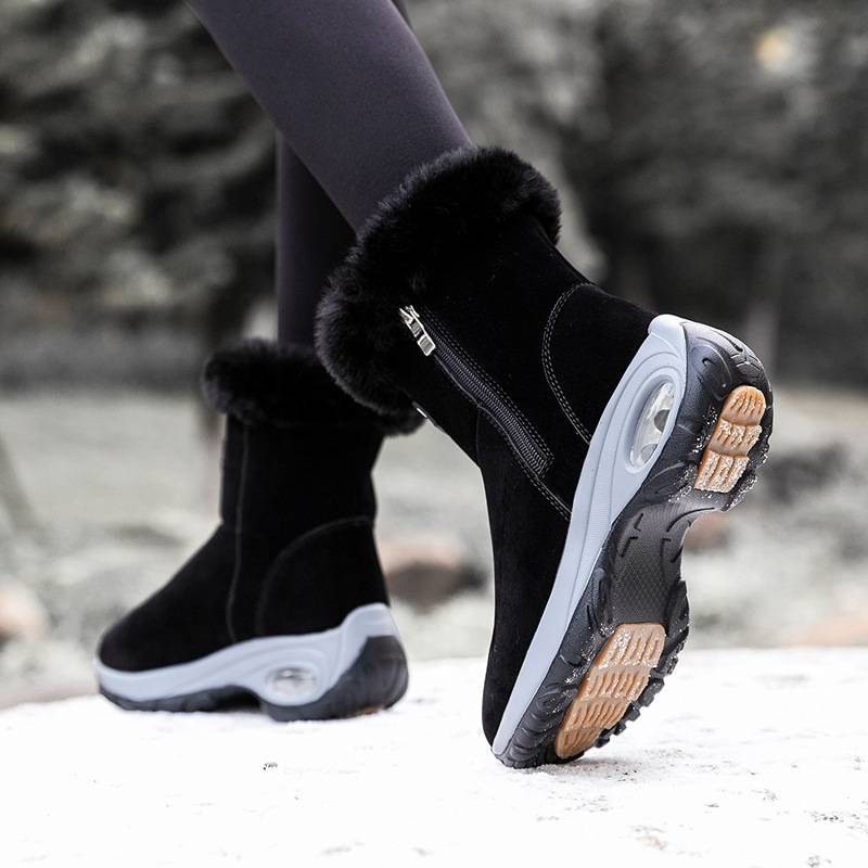 BLWOENS Cómodas botas nieve al aire libre para mujer - Negro.