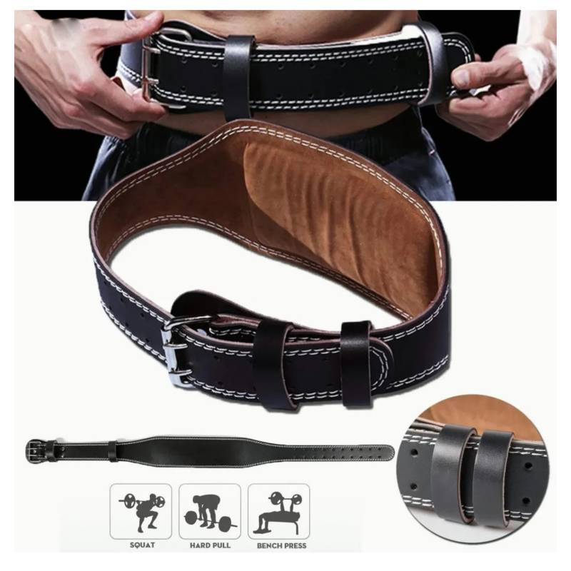 Cinturon Faja Cuero Pesas Crossfit Gym Acojinada Premium-S GENERICO