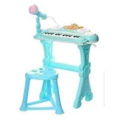 GENERICO - Juguete Piano Musical Niño Con Microfono Azul
