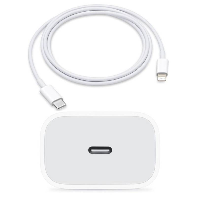 Cargador Apple Carga Rápida 20w + Cable Lightning Para Iphone