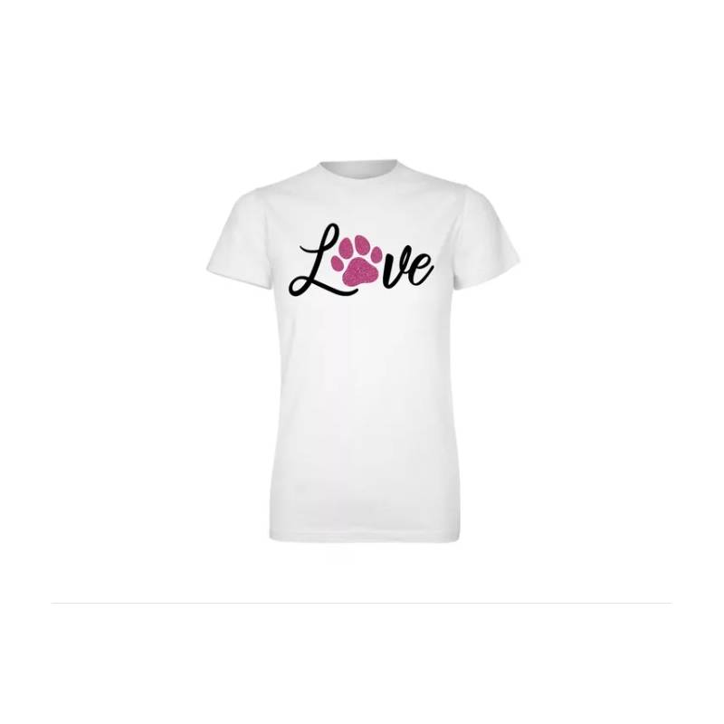 GENERICO Polera De Mujer Love Brillante 1 Llavero De Regalo