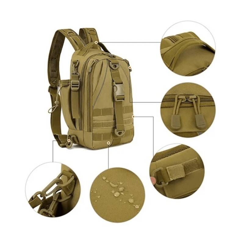 Mochila táctica de 15L de capacidad para hombre, morral militar impermeable  para deportes al aire libre