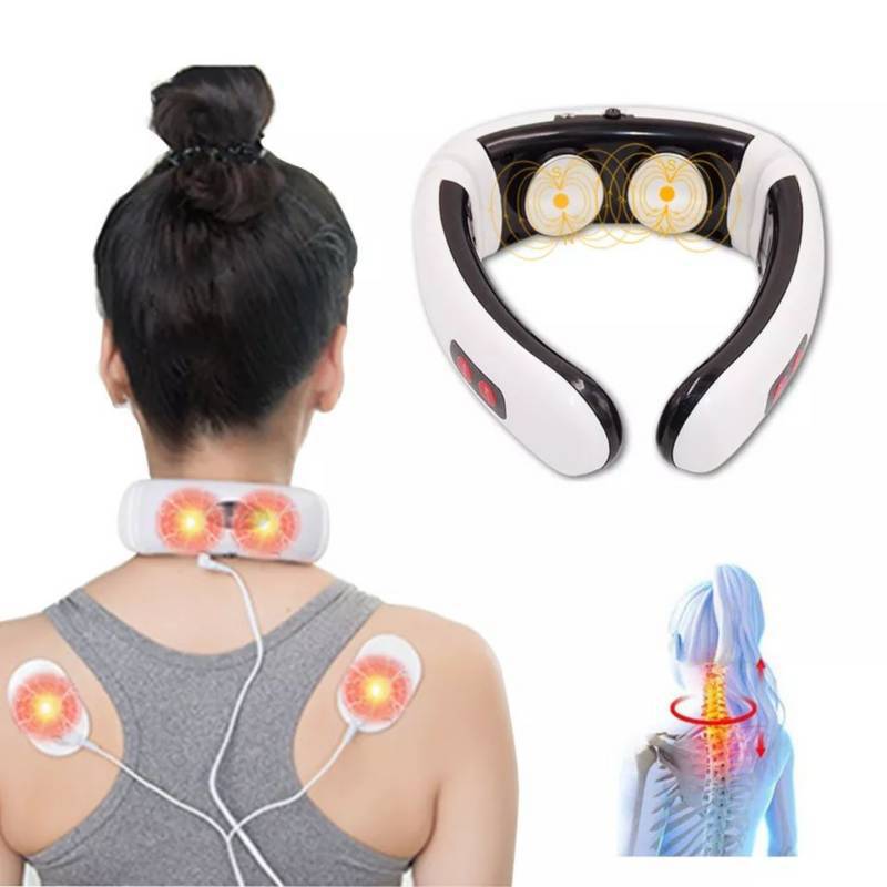 Masajeador Cuello Cervical Inalambrico Con Set De Electrodos