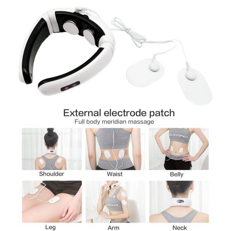 Electro Estimulador Masajeador Cuello Cervical 2 Electrodos Genérico