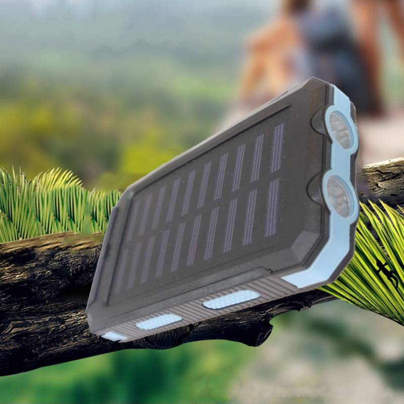 Cargador solar del teléfono móvil, faro triple brújula de protección  energía móvil solar