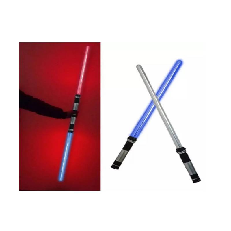 2×juguetes Star Wars Espada Láser Retráctil Jedi Con Luz Rgb GENERICO