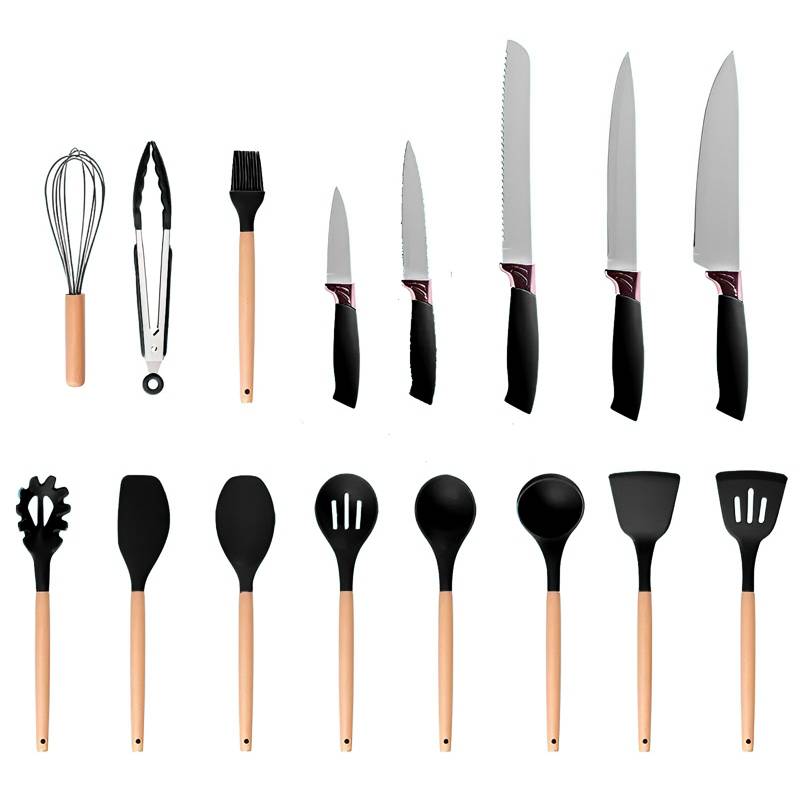 COLIBYOU Juego de utensilios de cocina antiadherentes de 18 piezas para  cocina, utensilios de cocina