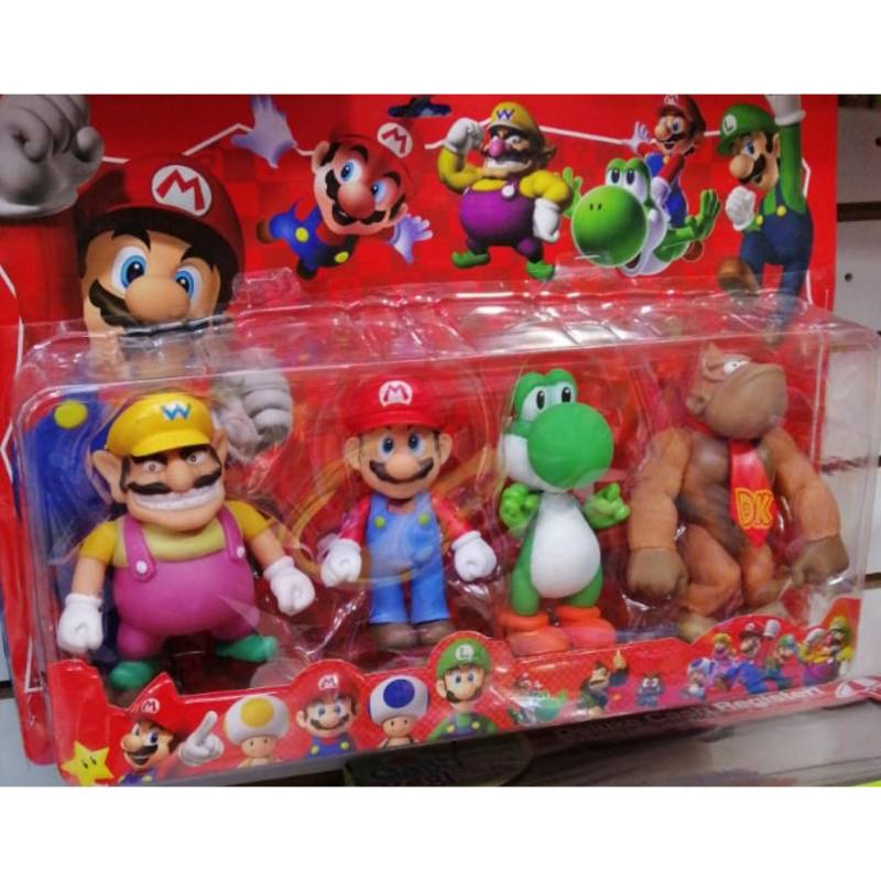 Ripley - JUGUETE PACK 4 FIGURAS DE ACCION MARIO BROS INFANTIL