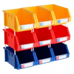 AUTORODEC - Pack de 9 cajas organizadoras de 15x24x124 cm